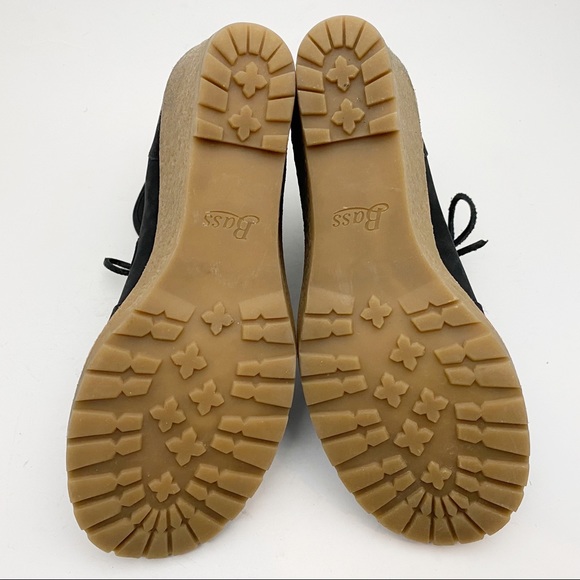 G.H. BASS & Co. Teresa Black Wedge Heel Lace Up Ankle Boots - Size 9M - Picture 6 of 6